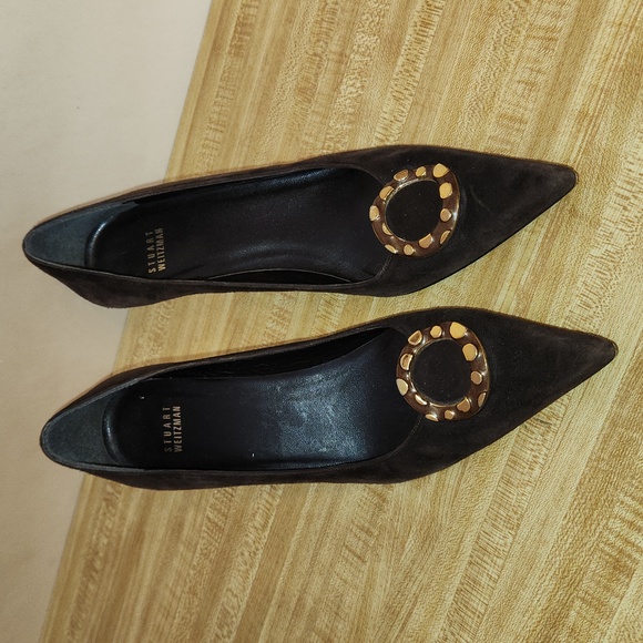 Stuart Weitzman Suede Pumps Pointed Toe, size 10 - Picture 2 of 11